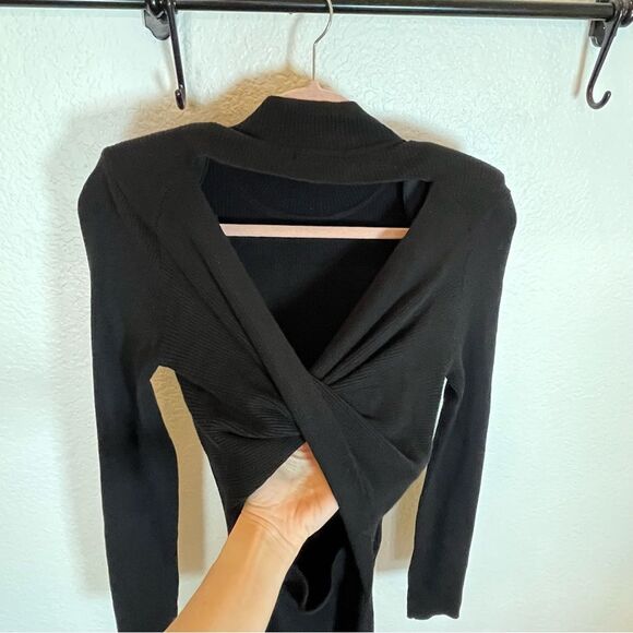 Alexia Admor Eliah Ribbed Knit Midi Sweater Dress in Black NWOT! size Medium - Picture 8 of 14